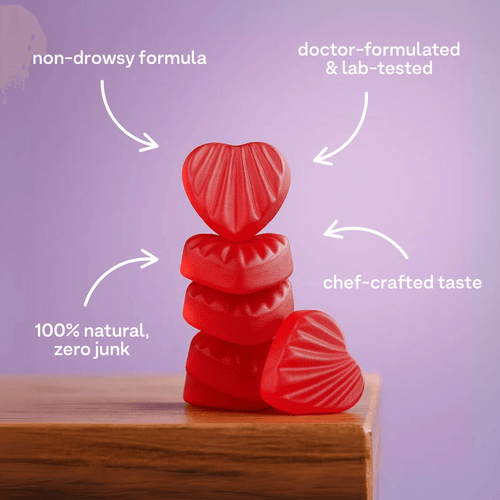 Saffron Mood Support Gummies 60, Vegan Sugar-Free, Stress & PMS Relief, High-Strength Standardized Saffron Extract – Synerja